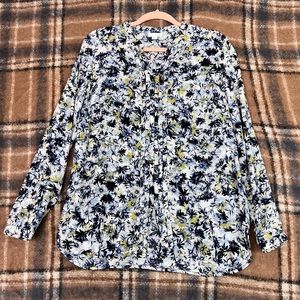 J. Jill | Tops  Tunic With Blue Floral Pattern size:XS 100% VISCOSE